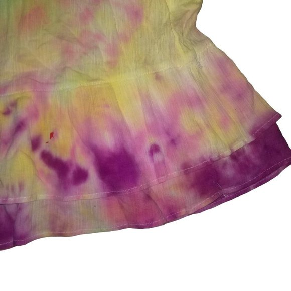 St. John's Bay Girls Tie Dye Multicolor Purple Sleeveless Swim Dress Size Large - Picture 4 of 9